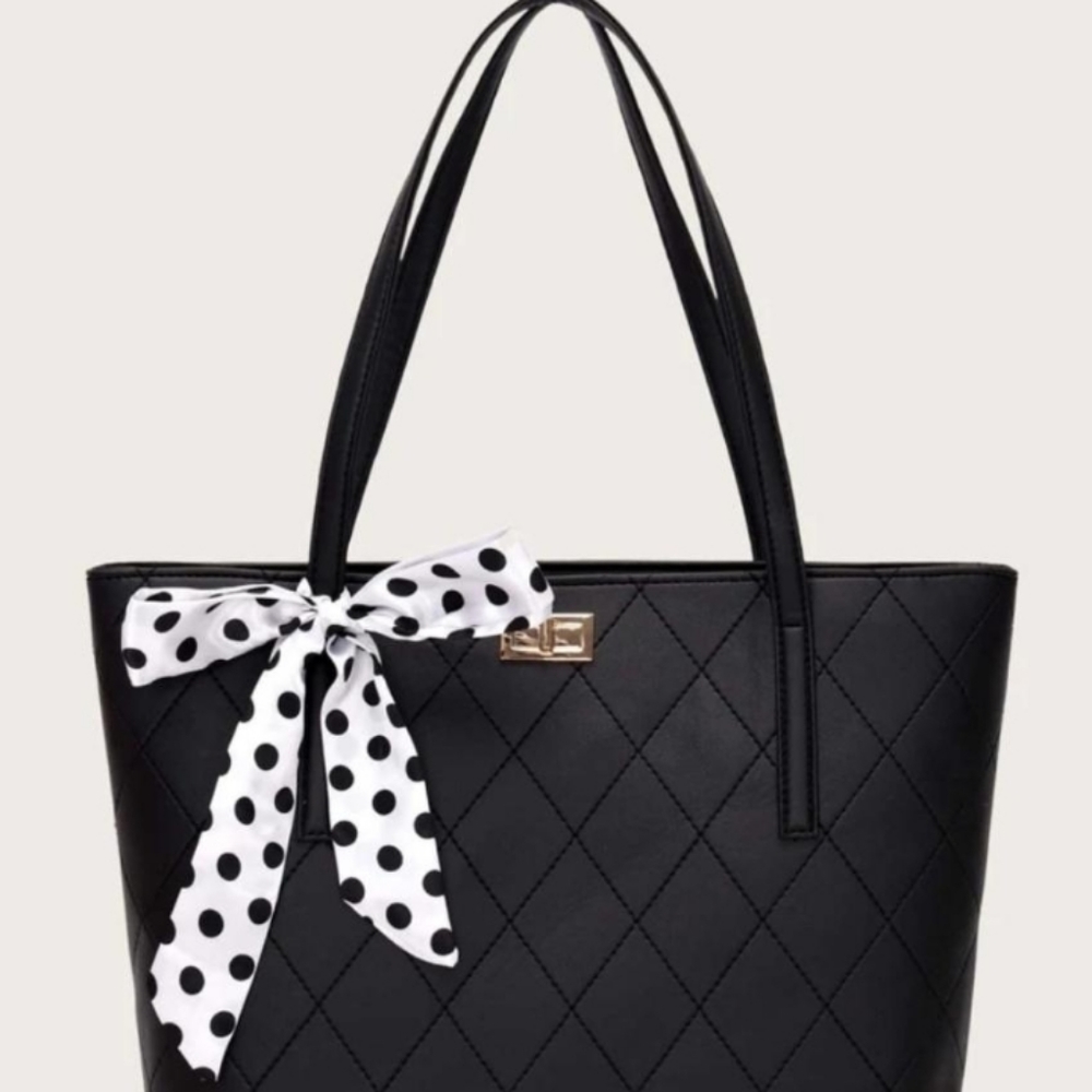 Polka Dot Twilly scarf tote bag